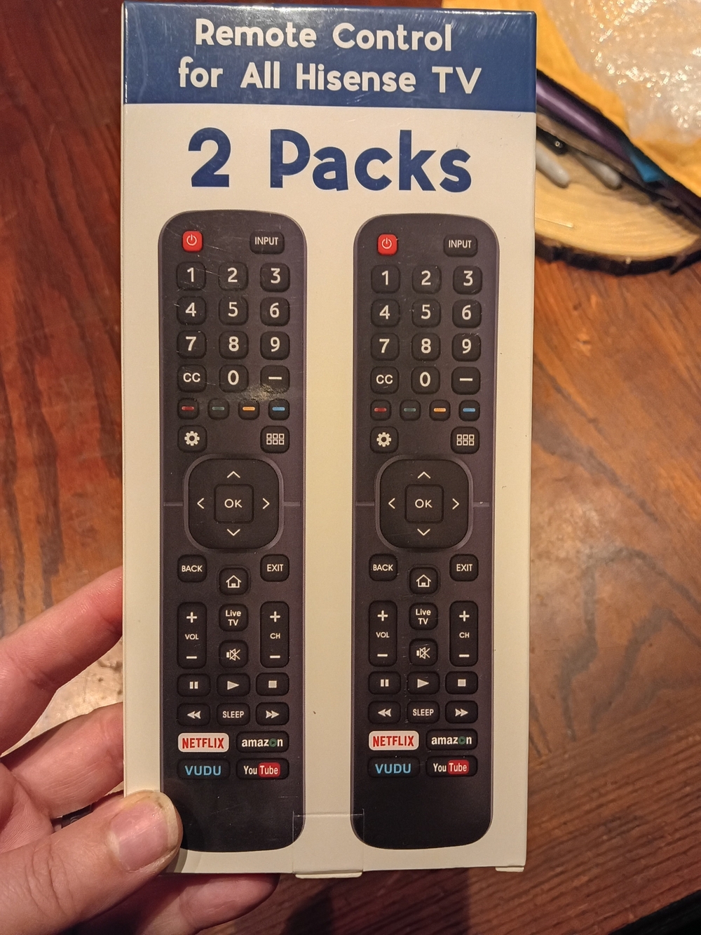 Hisense Black TV Remote 2-Pack